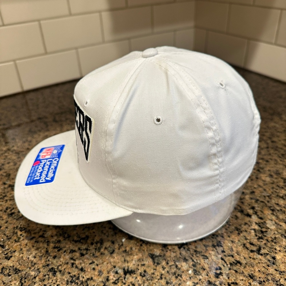 Raiders New Era Snapback Hat Vintage 1990s NFL White Korea Deadstock - Picture 3 of 8